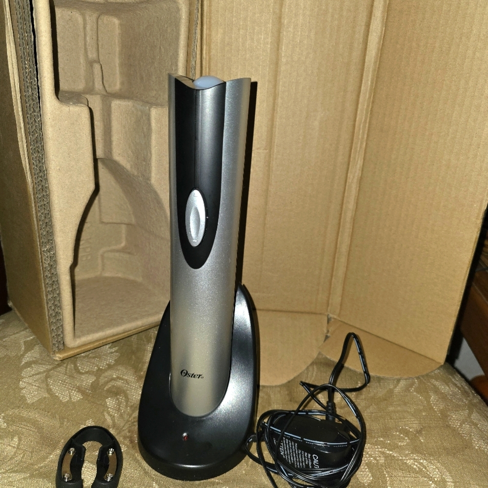 Oster Metallic Wine Opener with Charging Base